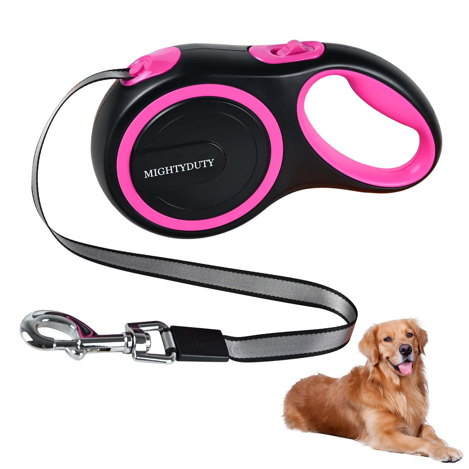 Amazon | MIGHTYDUTY 犬用リード 自動巻き取り 長さ8M 荷重50KG 伸縮